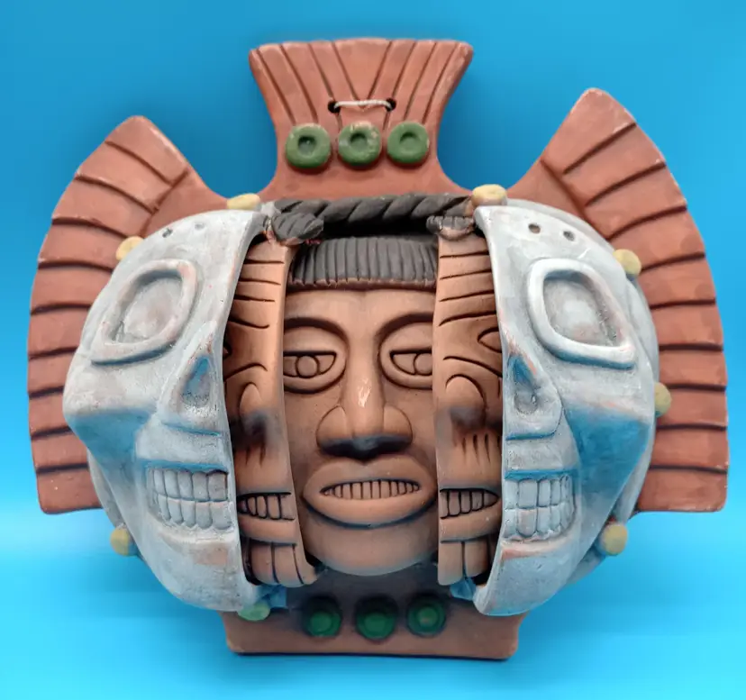 "Three Ages Of Man" Aztec Mask, Mexico.