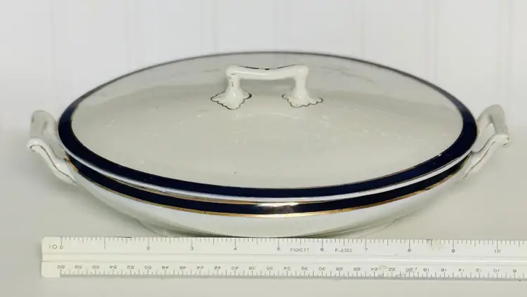 Antique W.H. Grindley Co. England "The Imperial "OVAL" Covered Serving Bowl
