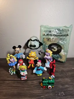 Vintage Toy lot Of 11 Toys From 80s 90s Disney, Rainbow Brite, Barbie And More