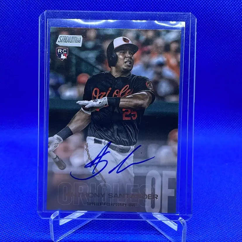 2018 Stadium Club Anthony Santander RC Auto Baltimore Orioles