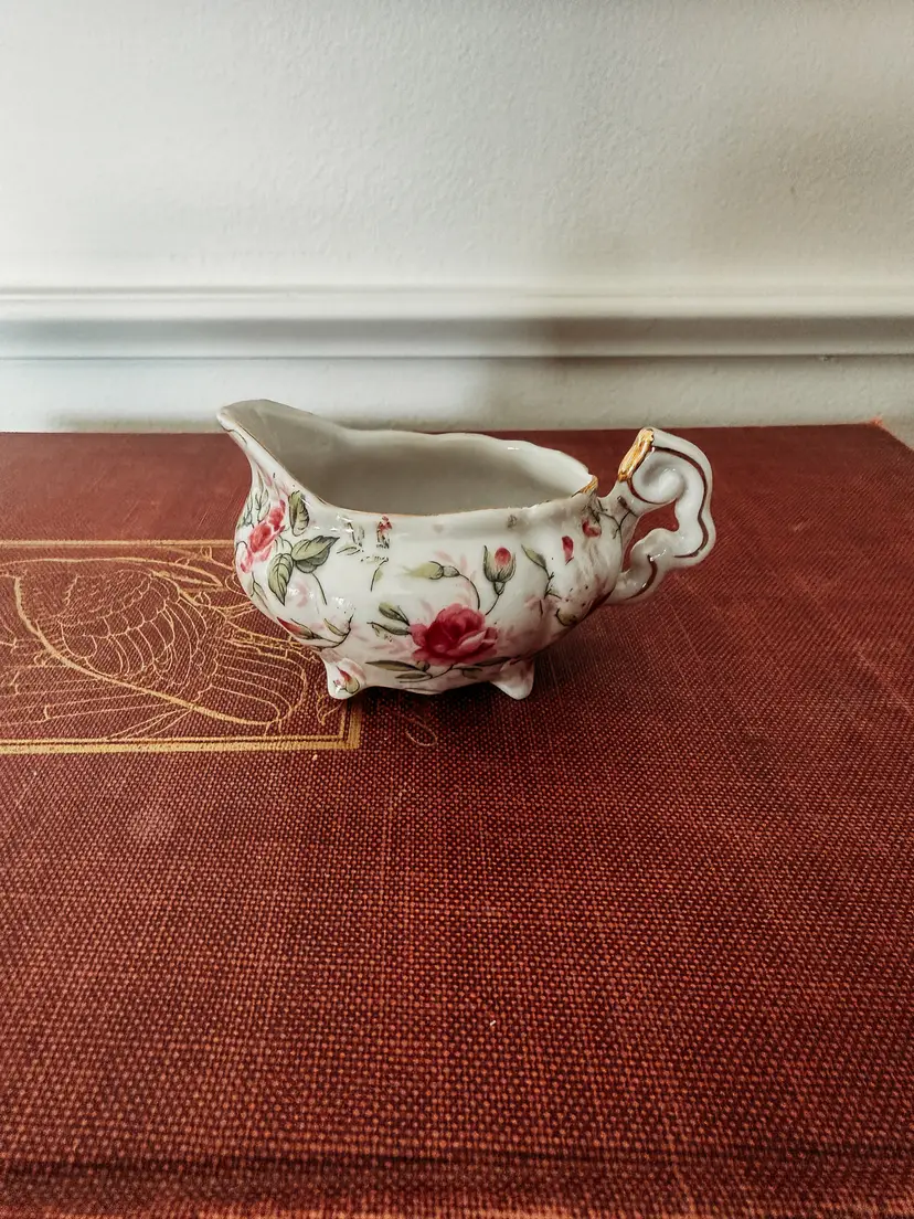 Lefton Rose Chintz Mini Creamer 794R