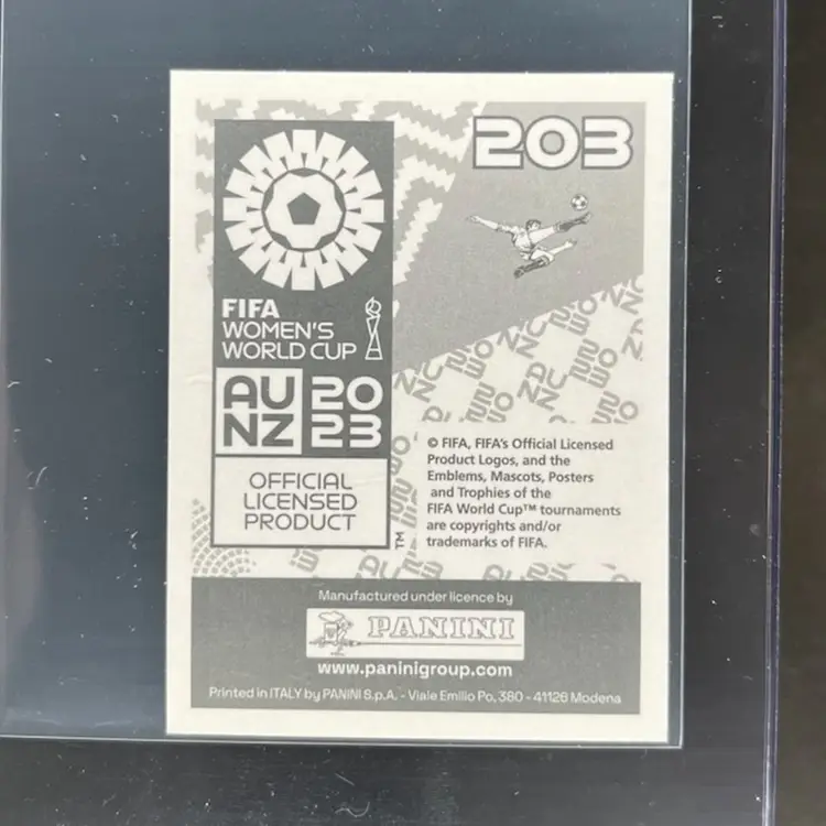 Yui Hasegawa 2023 Panini Women’s World Cup Sticker Japan Soccer Card