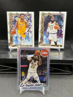 Lebron and Bronny 3 Card Topps Lot