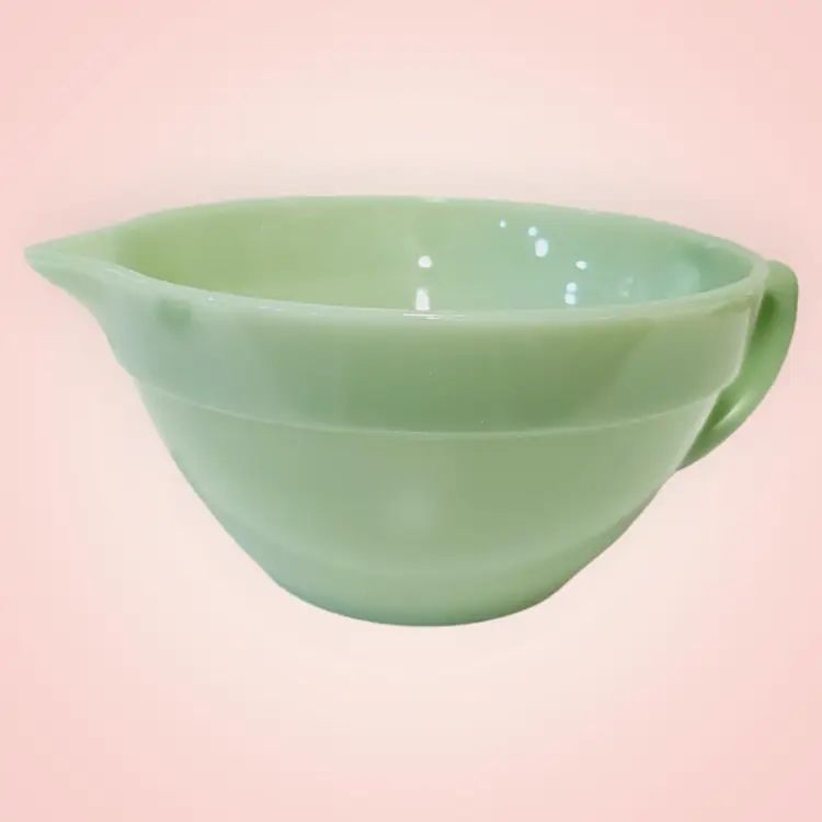 Vintage RARE Vintage Fire King Jadeite Milk Green 7½" Mixing Batter Pitcher Bowl
