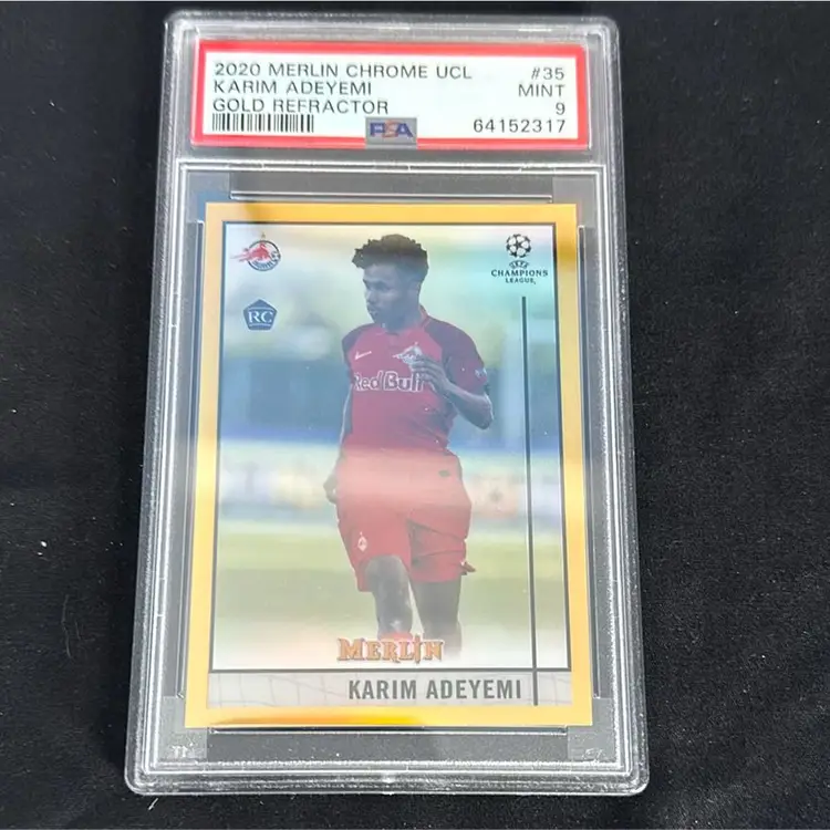 2020-21 Topps Merlin Karim Adeyemi Gold Refractor /50 - PSA 9