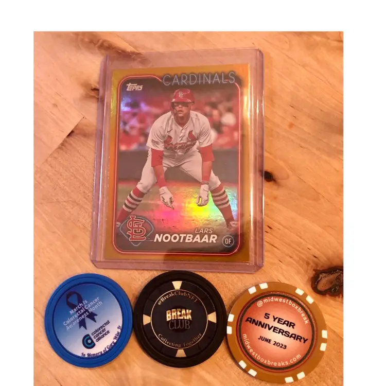 2024 Topps Series 1 Lars Nootbaar #18 Gold Foil Parallel 