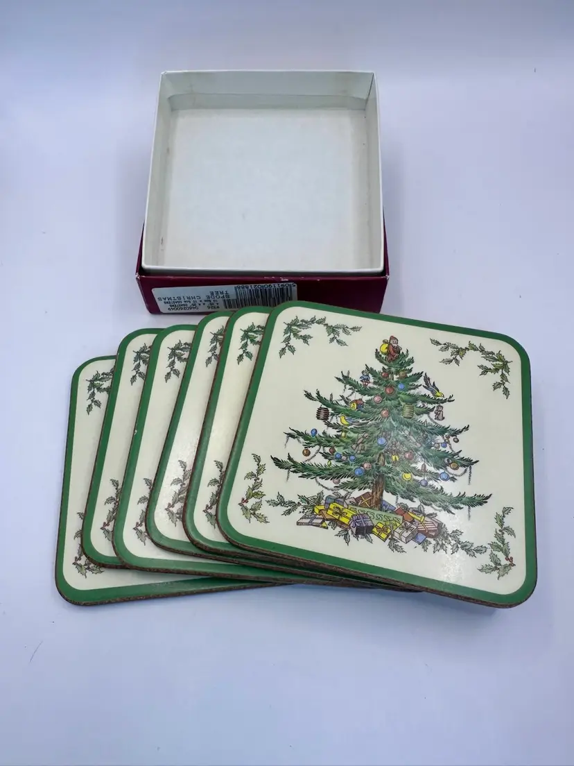 Spode Christmas Tree Coasters (6)