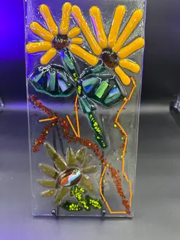 Beautiful Fused Glass Plaque