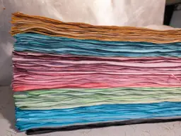 35 hand dyed printer paper for junk journals 9"x12" Orange, blue, grey