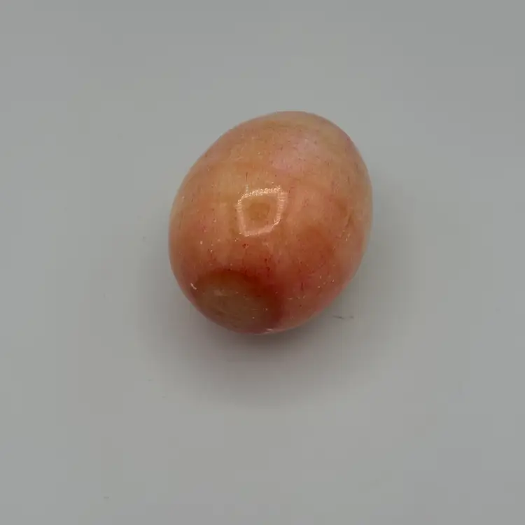 Vintage Alabaster Egg - Orange