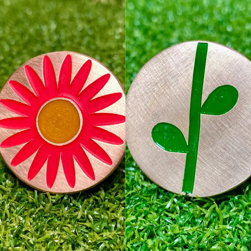Flower Custom Golf Ball Marker