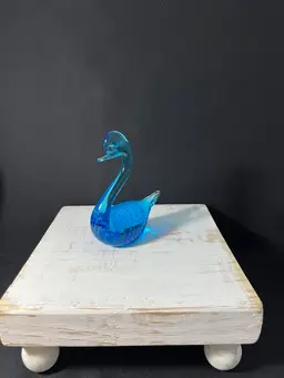 VTG Glass Long Neck Swan