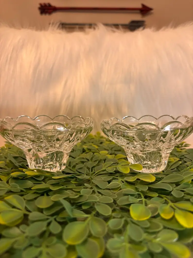 Pair of Forever Crystal Candle Stick Holders