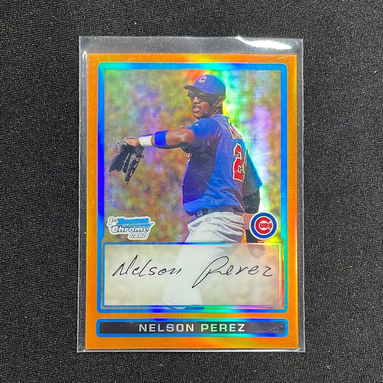 Nelson Perez 1st Bowman Chrome Orange Refractor /25! 2009 BCP55 Chicago Cubs
