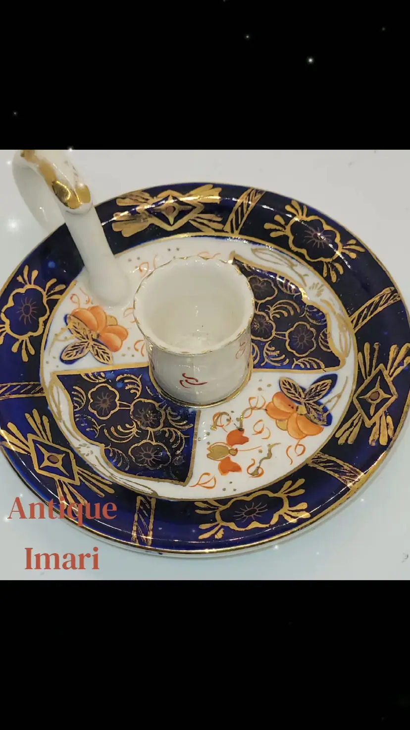 Antique Imari chamber stick holder