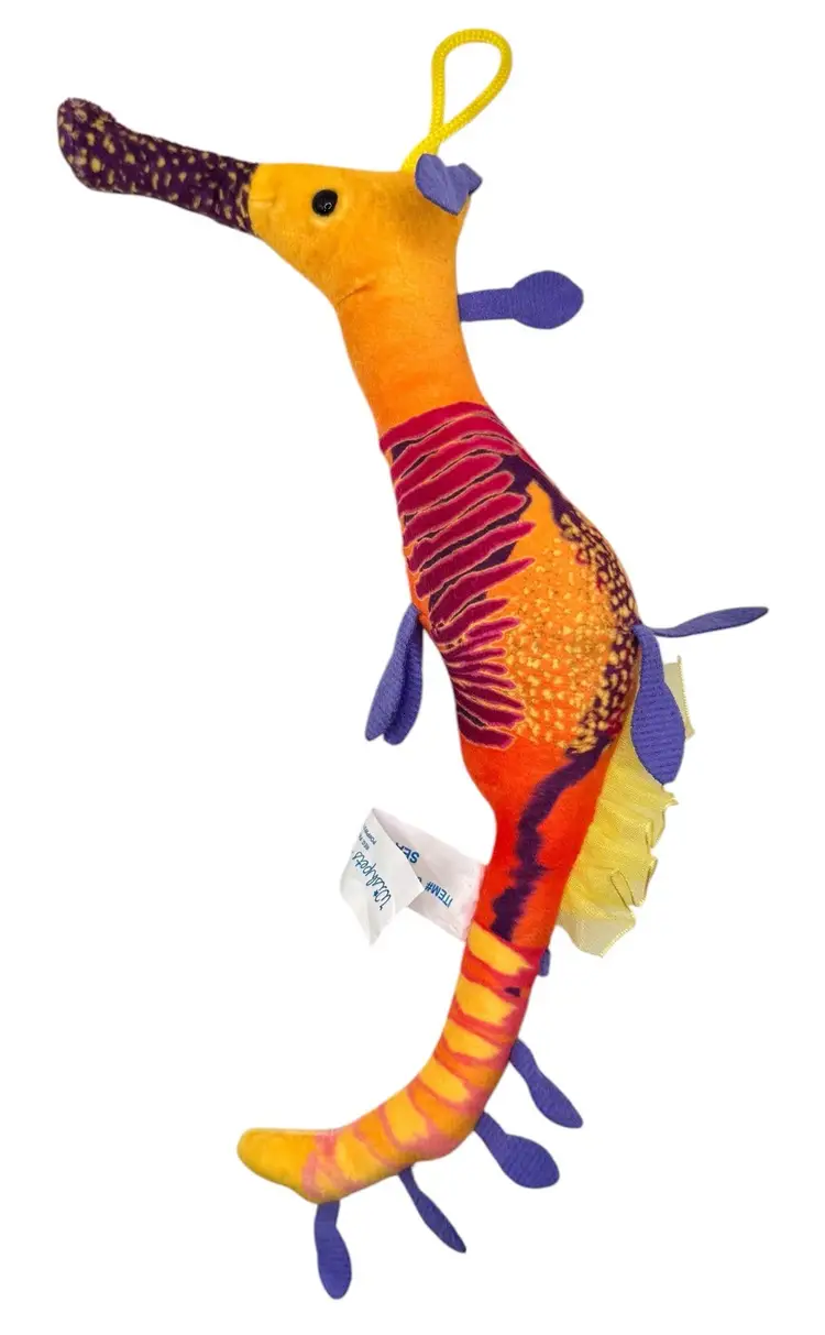 Wishpets Colorful Weedy Sea Dragon Plush Plushie Stuffed Animal Orange Pink 10”