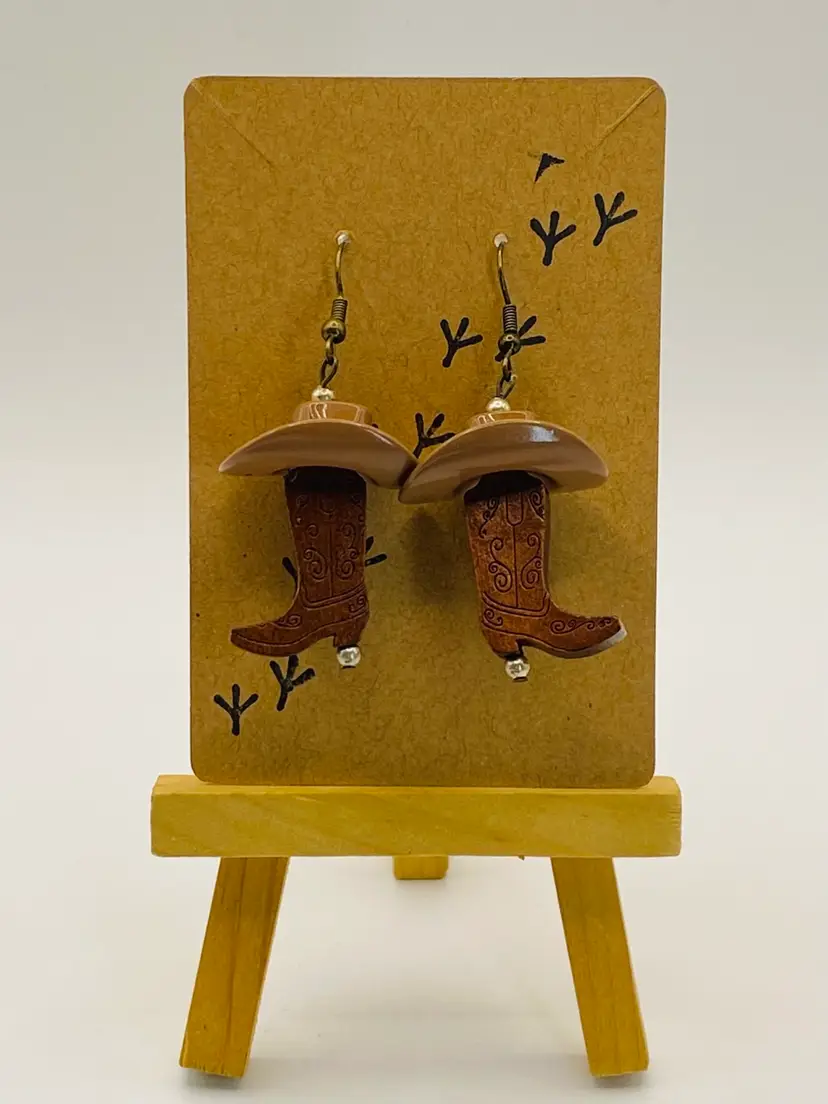 Handmade Cowboy Boot Earrings