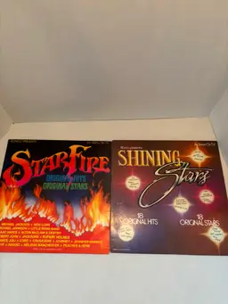 Vintage Vinyl Lot of 2 RONCO Presents "Star Fire" 1980 & "Shining Stars" 1978