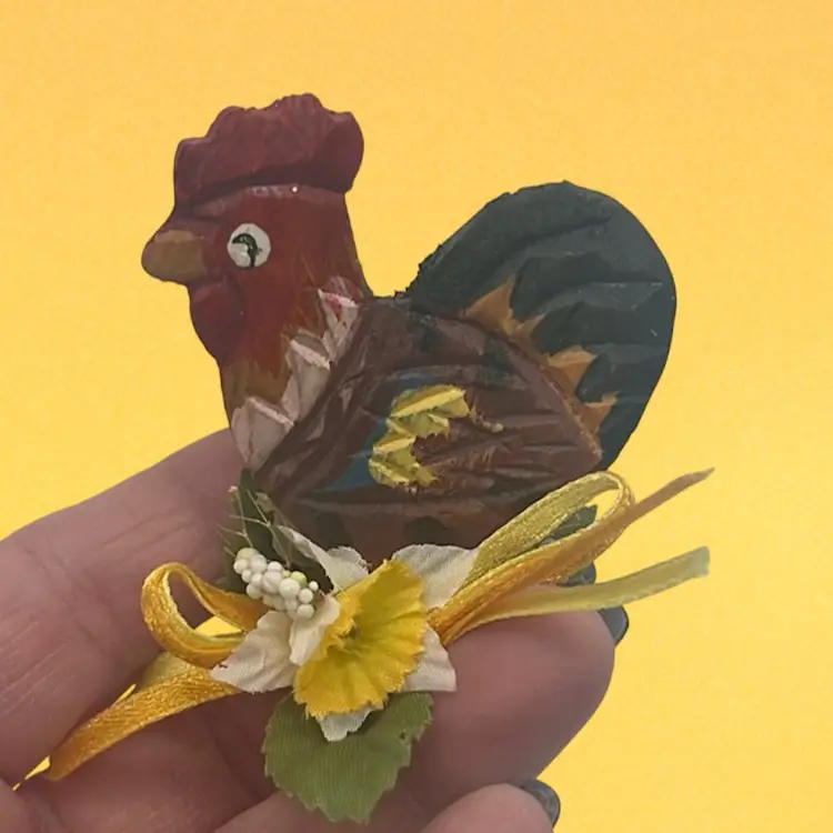 Wooden Rooster Craft Piece 2”