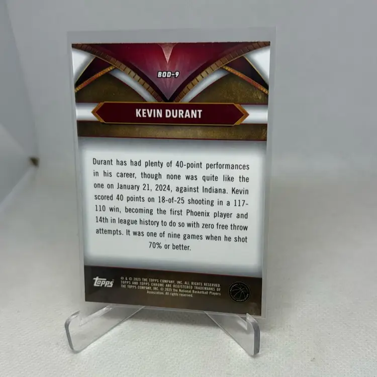 2024-25 Topps Chrome Ball of Duty Pink Topps Refractor Kevin Durant #BOD-9