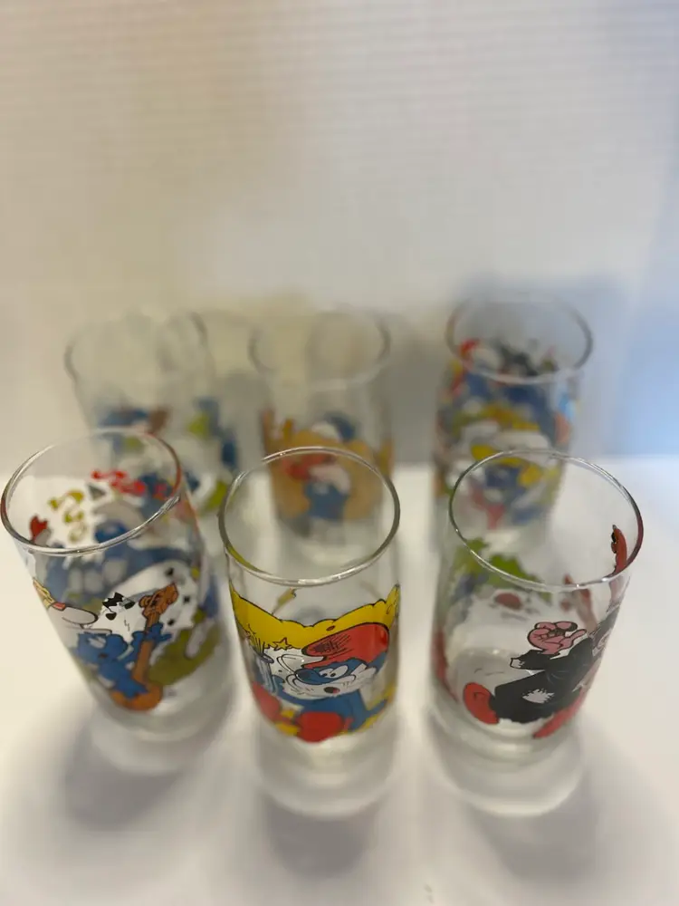 Smurf Glasses 6 1982-1983 Hardee’s