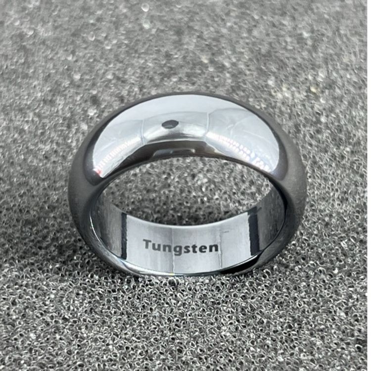 Polished Dome Tungsten Wedding Band Size 8.5