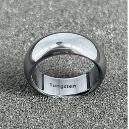 Polished Dome Tungsten Wedding Band Size 8.5