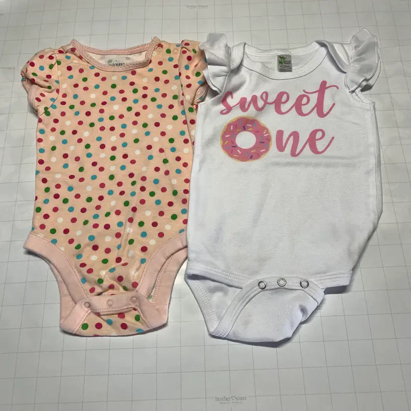 2-Girls Onesies 6-12m