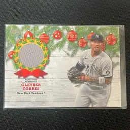 2022 Topps Holiday Relic Gleyber Torres  #WRC-GT Player Worn Not Game Used.