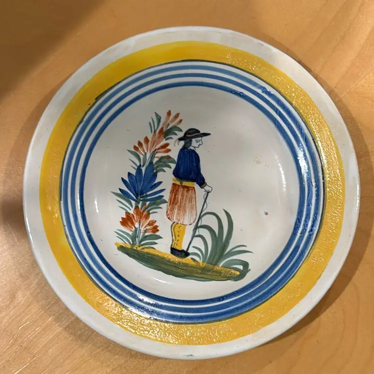 Henriot Quimper France Signed Plate 8.75”