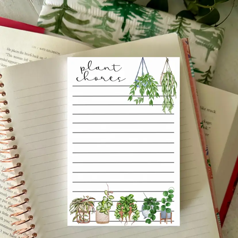 plant chores notepad