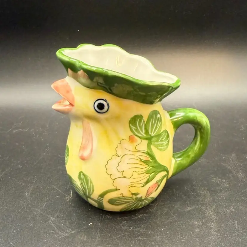 Vintage Andrea by Sadek Chicken Rooster Mini Creamer Pitcher