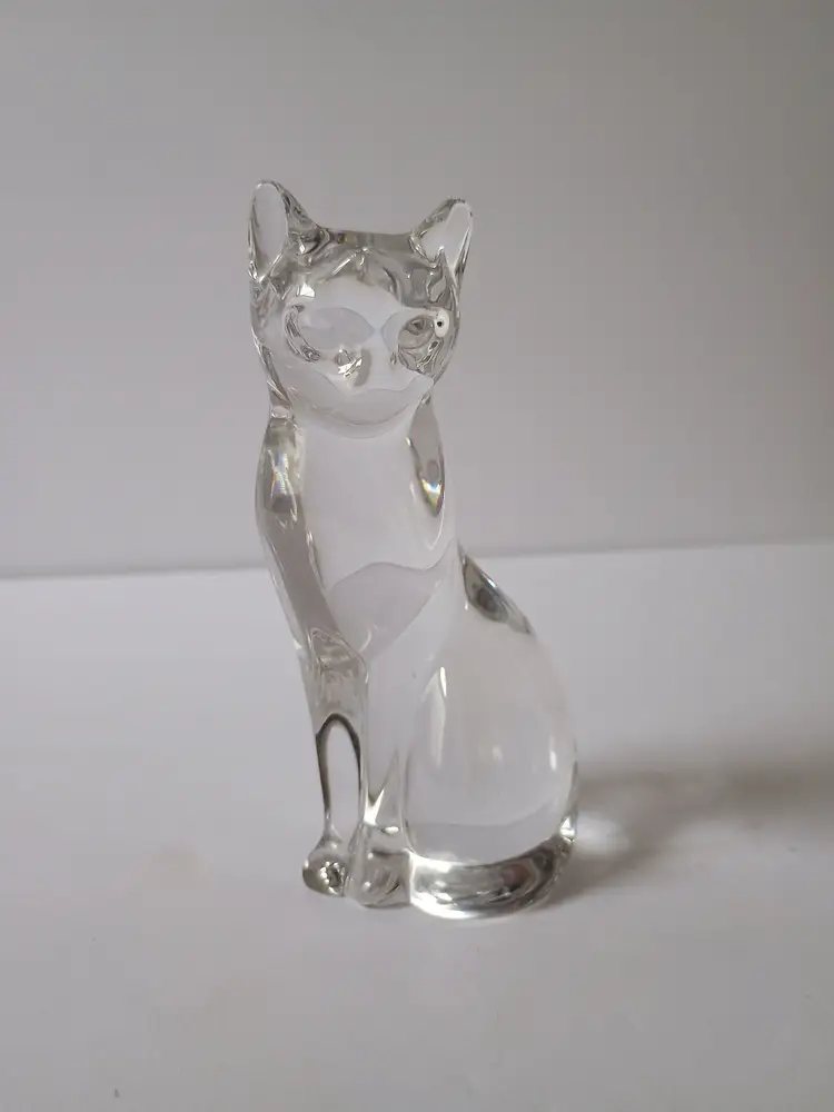 Lenox Clear Glass Cat Figurine