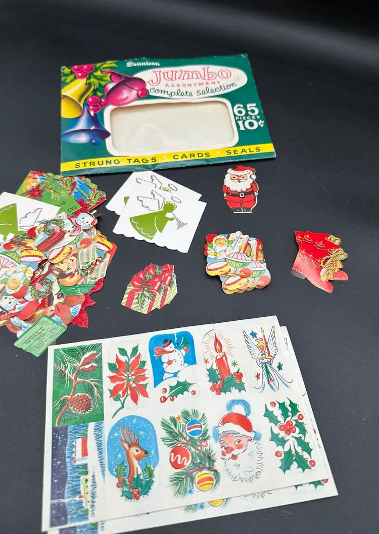 Dennison Vintage Christmas Tags From 40’s Or 50’s