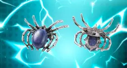 Spider Brooch with Natural Lapis Lazuli
