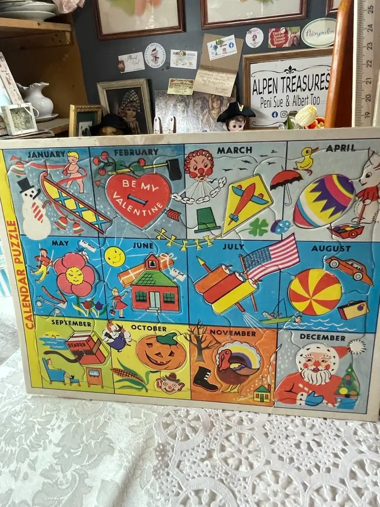 Vintage Clock And Calendar Puzzles