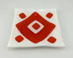 Fused Glass Plate/Trinket Dish 4.5”