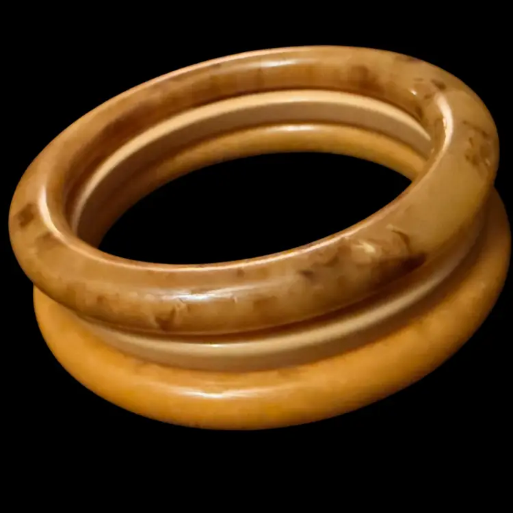 Bakelite Bangles Set of 3 With 2.5” Opening