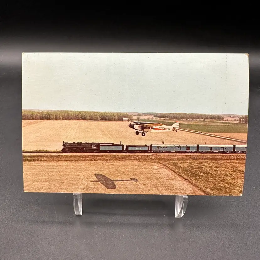 “Golden Spike Centennial Limited” Train And Ford Tri Motor Airplane Passing Through Oh 1969