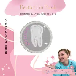 Embroidered  Dentist Patch 1in round