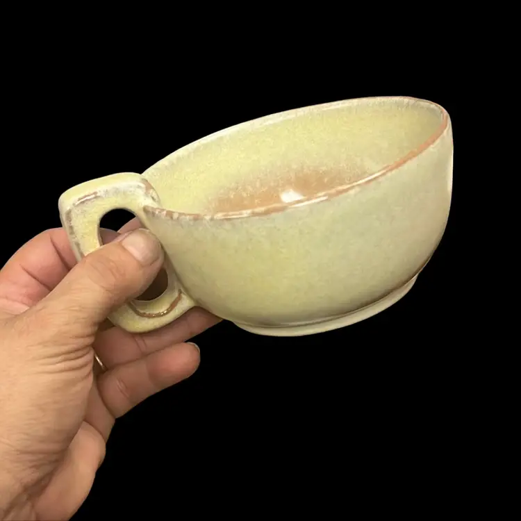 0529 Two Frankoma Stoneware Soup Or Coffee Mugs