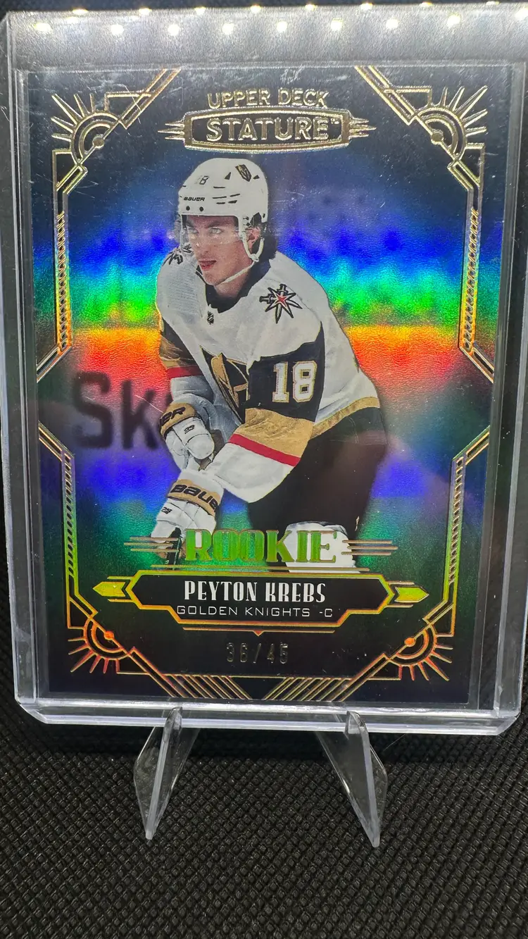 2020-21 Upper Deck Stature Peyton Krebs Vegas Golden Knights #143 Blue 36/45 RC