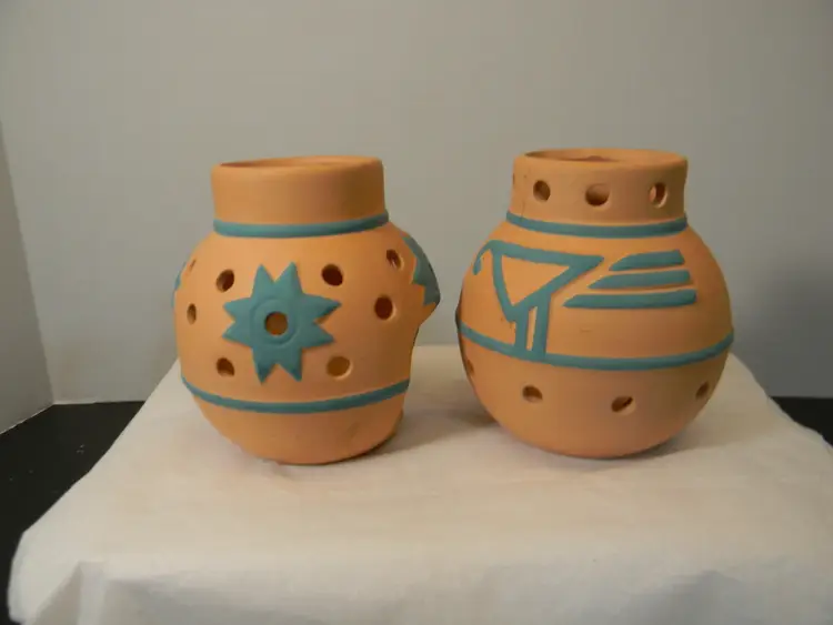 PartyLite Santa Fe Terra Cotta Tealight/Votive Candle Holders