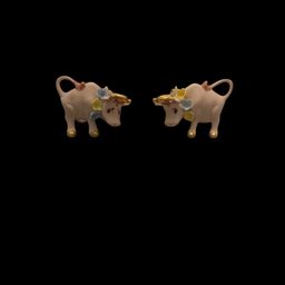 0004 Napco Halo Cow Salt And Pepper Shakers