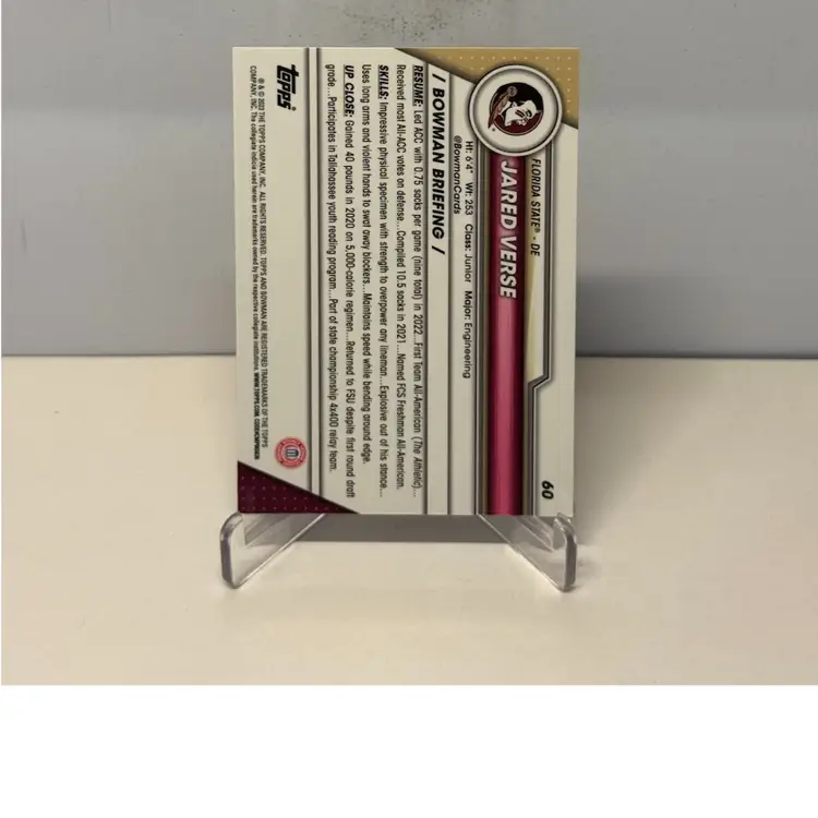 2023 Bowman Chrome U 1st Bowman Jared Verse