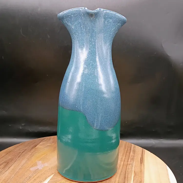 Cady Clayworks JOHN MELLAGE Seagrove North Carolina Pottery Pinched Neck Vase Pitcher