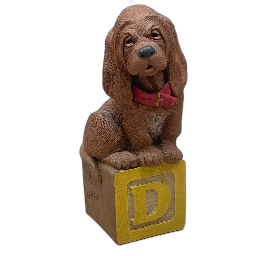 Animal Alphabet Series D DOG Figure by Tim Wolfe Cairn Studios #9080 1994 USA