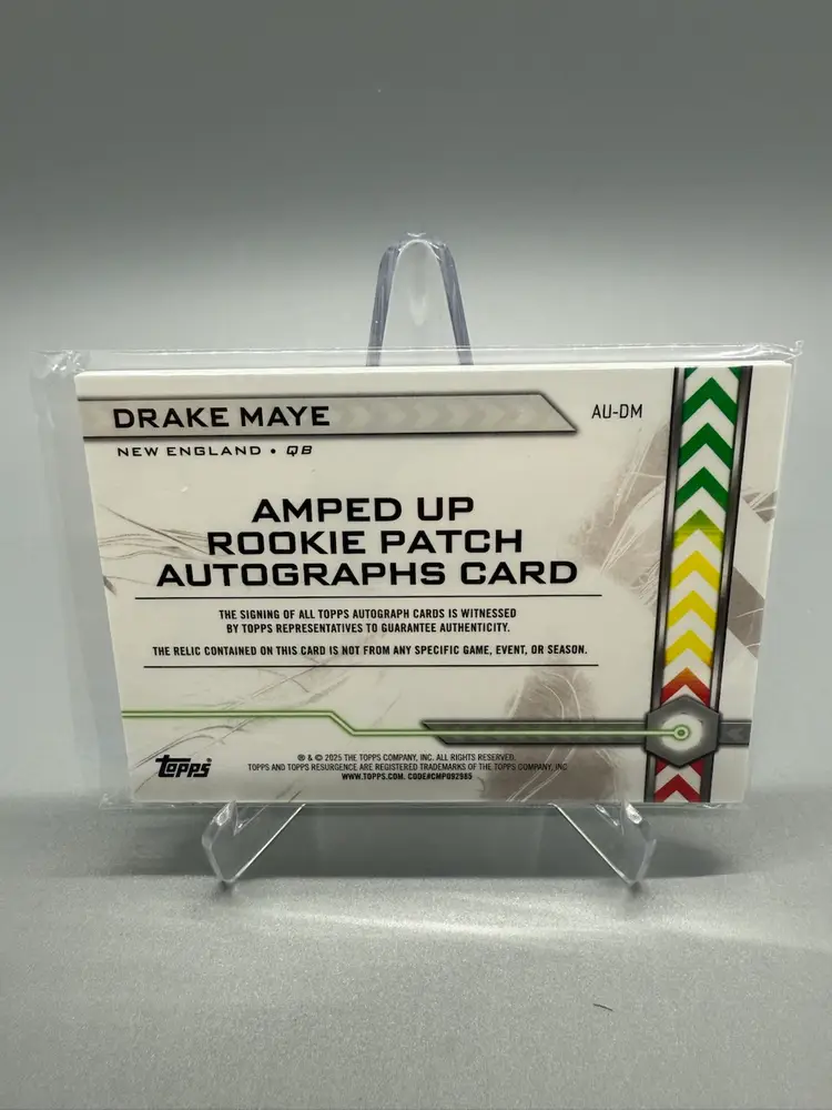 2025 Topps Resurgence Drake Maye RC Relic Auto /75