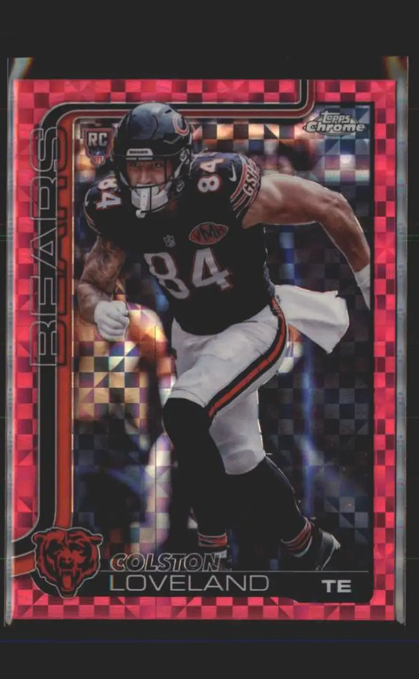 Colston Loveland 2025 Topps Chrome #345 Hot Pink X-Fractor - (140) - Chicago Bears