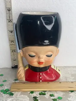 VINTAGE INARCO RUSSIAN SOLDIER UNIFORM HEAD VASE PLANTER E 2785